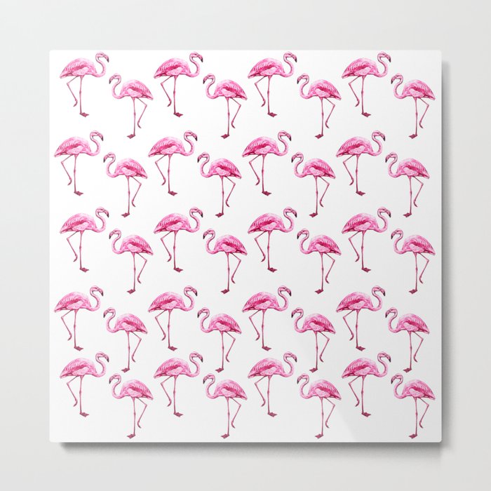 Flamingo pattern Metal Print
