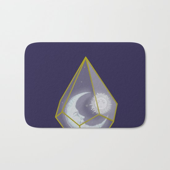 locked in crystal glass Bath Mat