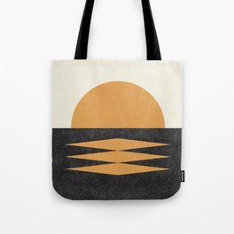 Sunset Geometric Midcentury style Tote Bag