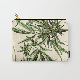 Cannabis Sativa - Vintage botanical illustration Carry-All Pouch