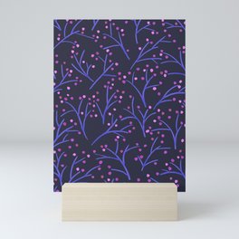 Dark very peri blossom Mini Art Print