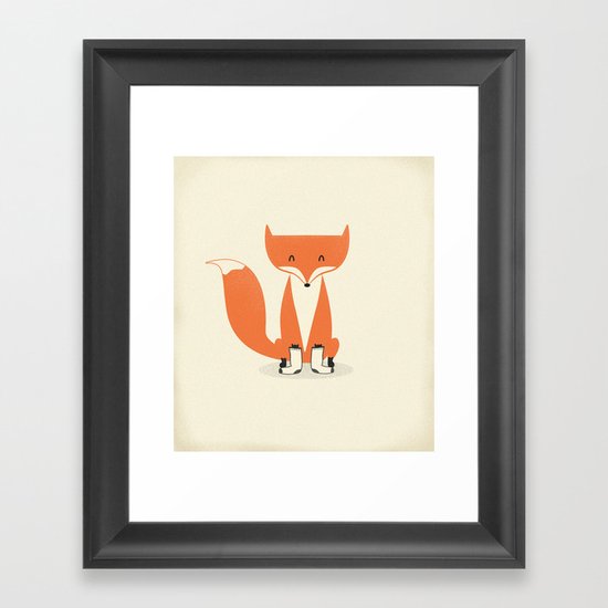 A Fox With Socks Framed Art Print