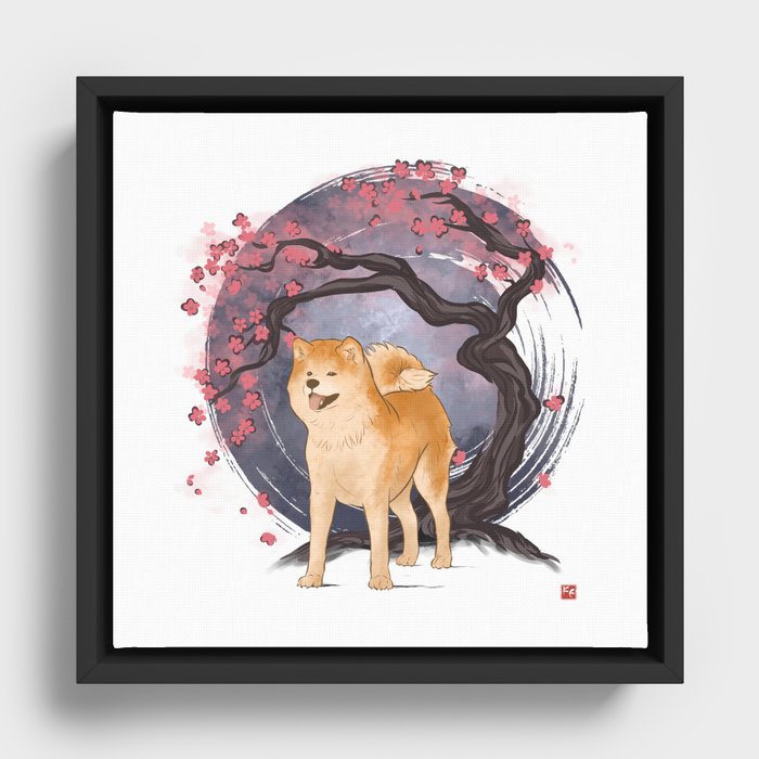 Dog Collection - Japan - Akita Inu (#2) Framed Canvas