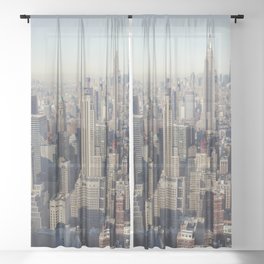 New York City / Aerial Sheer Curtain