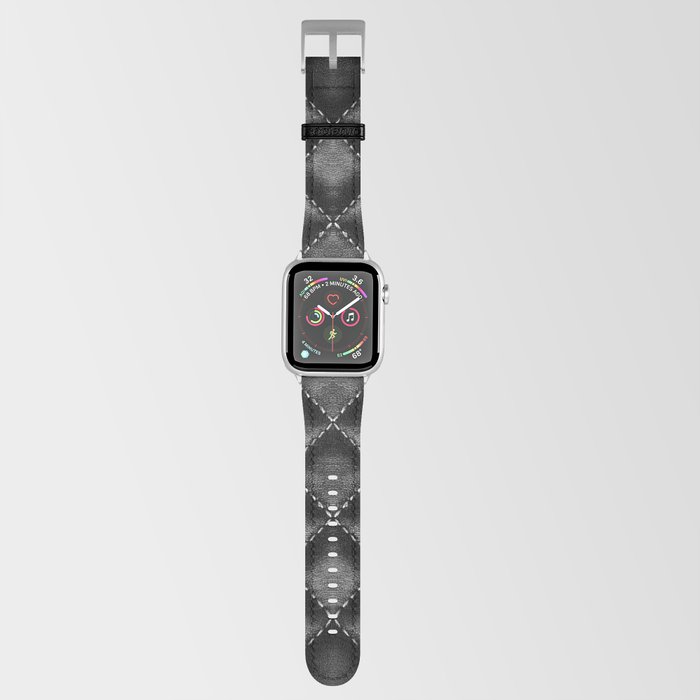Quilted black leather pattern, bag design Apple Watch Band