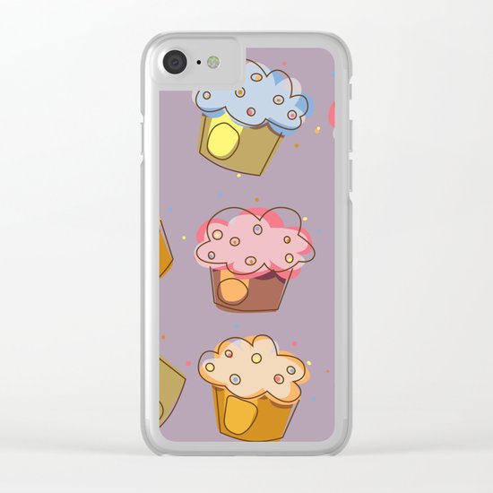 Muffins - pattern Clear iPhone Case