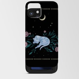 Cat Dreaming of the Moon iPhone Card Case