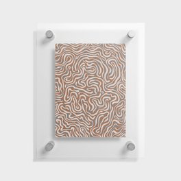 Blue & Brown Pattern Floating Acrylic Print