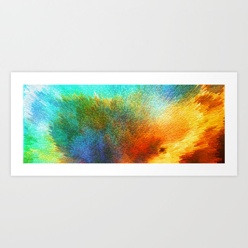 Color Infinity Abstract Art By Sharon Cummings Art Print By