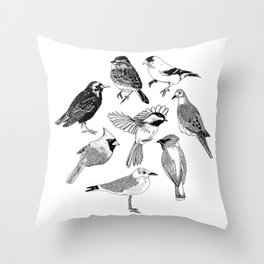 Birds of the Northeast Throw Pillow