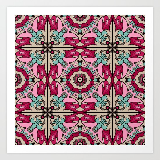 A colourful ornament . Art Print