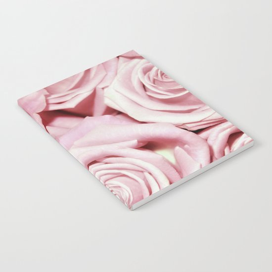 Beautiful bed of pink roses- Floral Rose Flowers Notebook