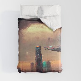 Flying to the Infinite City Comforter