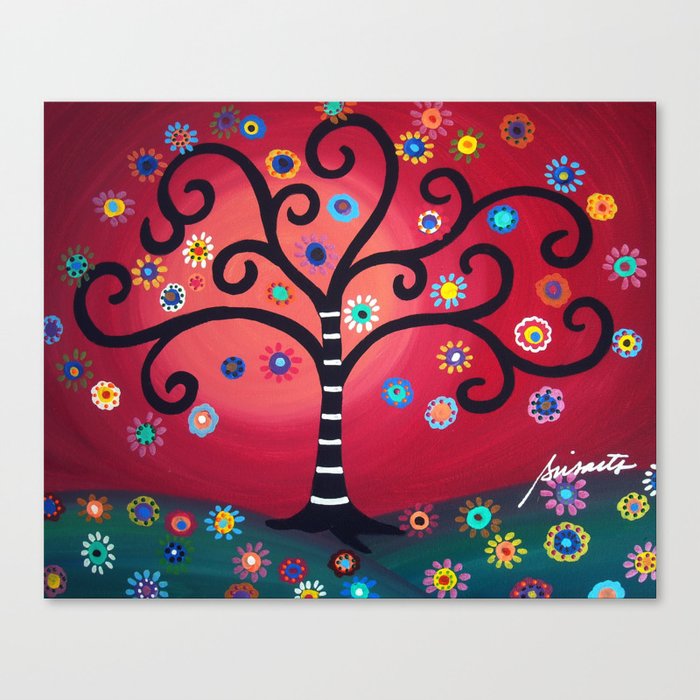 Mexican tree of life painting