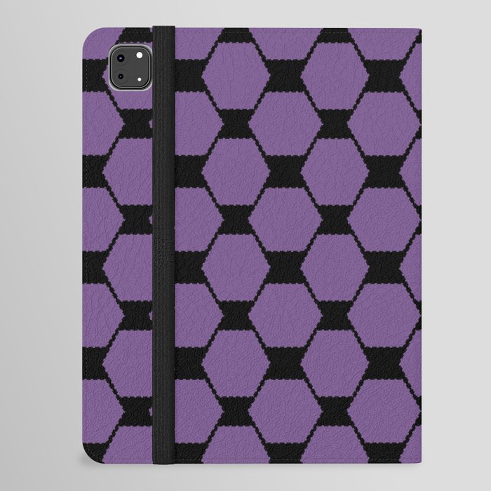 Violet hexagon geometric retro pattern iPad Folio Case