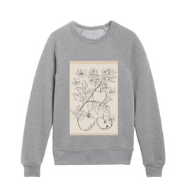 Apples - Line Art 2  Kids Crewneck