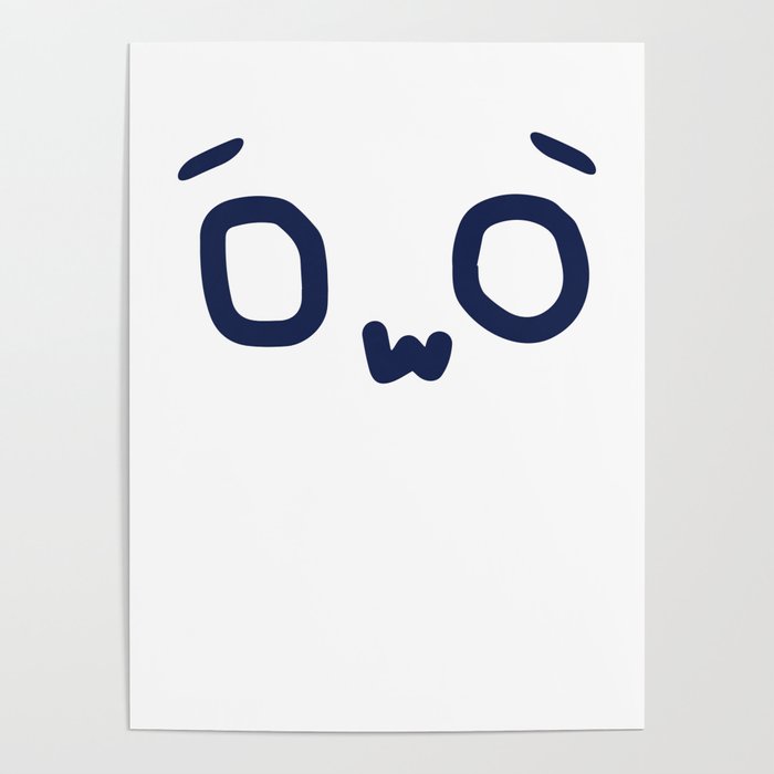 Cute UwU Meme OwO Face Anime Aesthetic Otaku Japan Poster by ShirTomDesigns