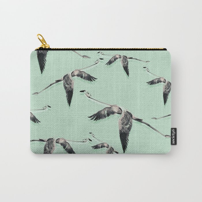 Tropical island of flamingos I Carry-All Pouch