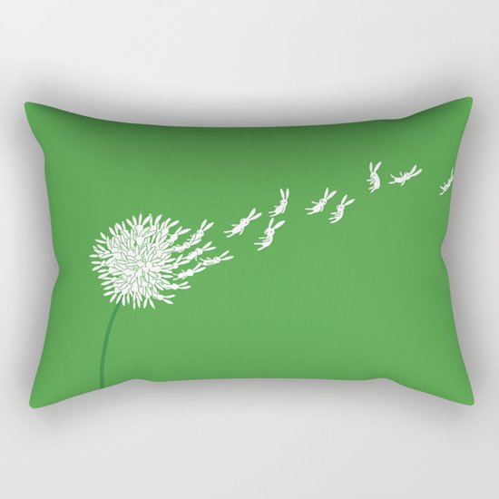 Escape from the dandeLION Rectangular Pillow