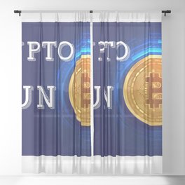 Crypto fun currency  Sheer Curtain