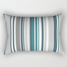 Turquoise Stripes Seamless Pattern Rectangular Pillow
