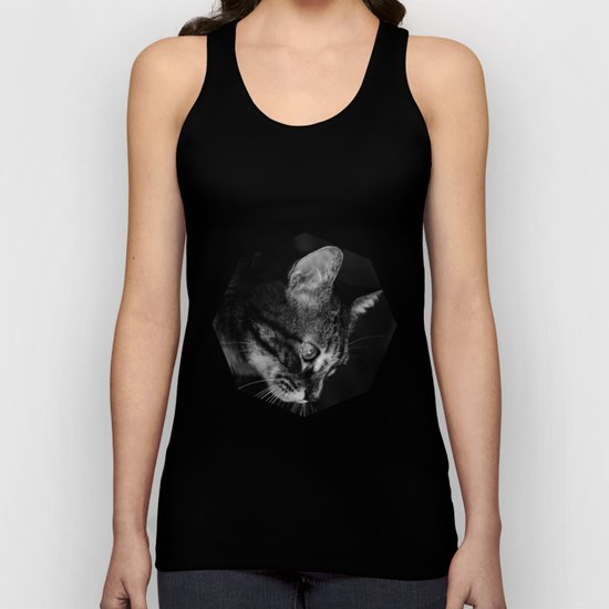 kitten in black and white Unisex Tank Top