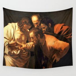 The Incredulity of Saint Thomas - Caravaggio Wall Tapestry