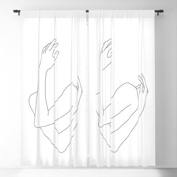 Crossed arms illustration - Jill Blackout Curtain