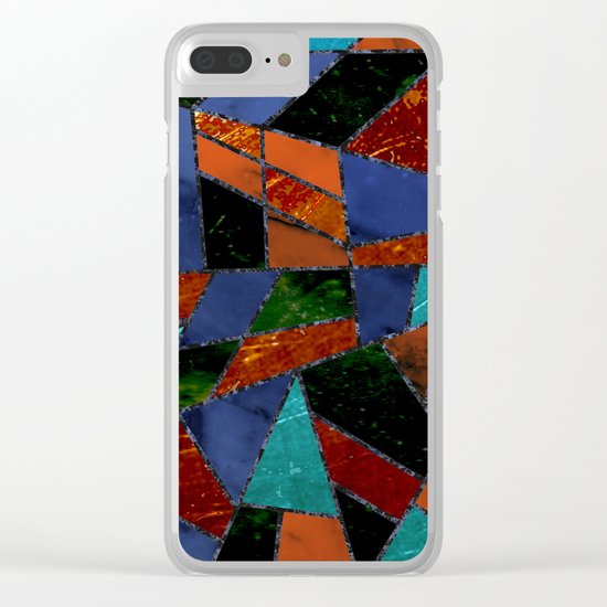 Abstract #447 Lava Flow Clear iPhone Case