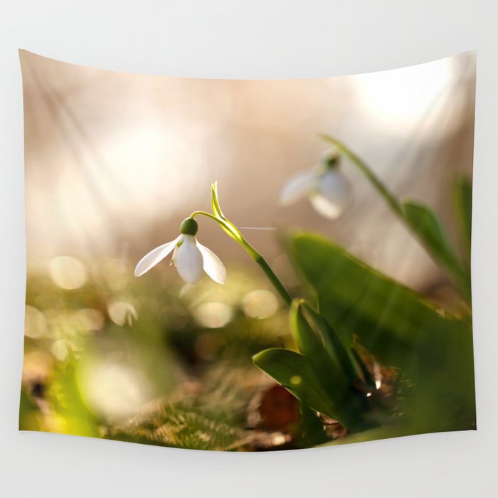 You And I Two Snowdrop Flowers #decor #society6 #buyart Wall Tapestry