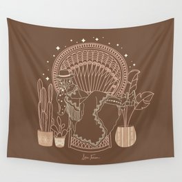 Texas Bohemia in Brown & Blush Wall Tapestry
