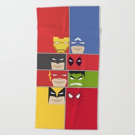 Minimalist Superheroes Beach Towel