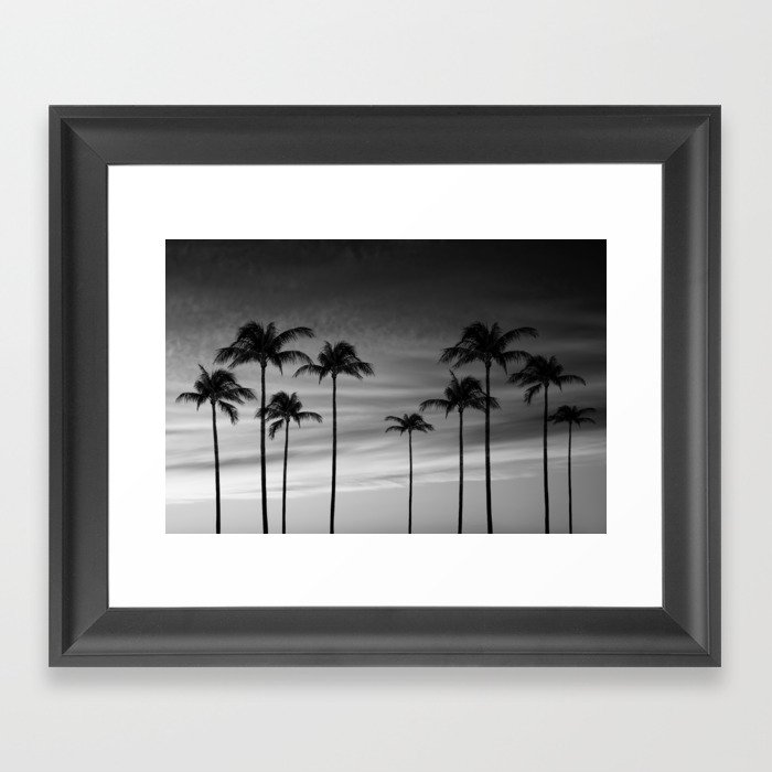  Palm Trees Photography | Tropical Landscape | Sunset Framed Art Print