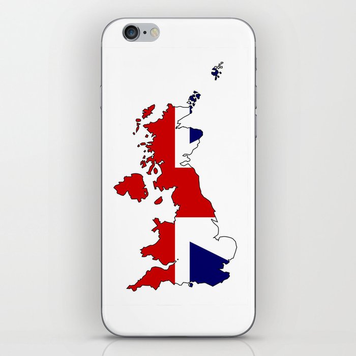 United Kingdom Map and Flag iPhone Skin