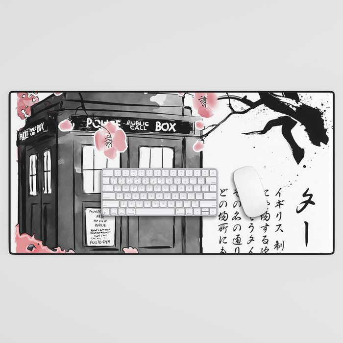 Tardis sumie4341890.jpg Desk Mat