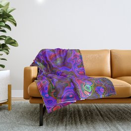Violet Shapes Throw Blanket
