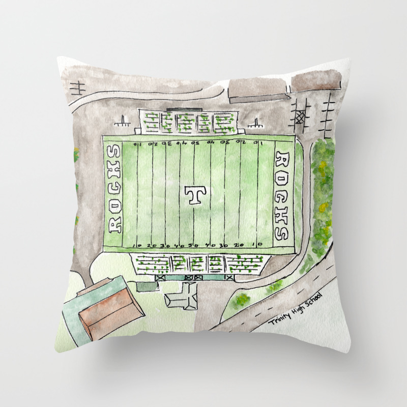 Trinity High School Football Field Louisville Ky Gift Throw