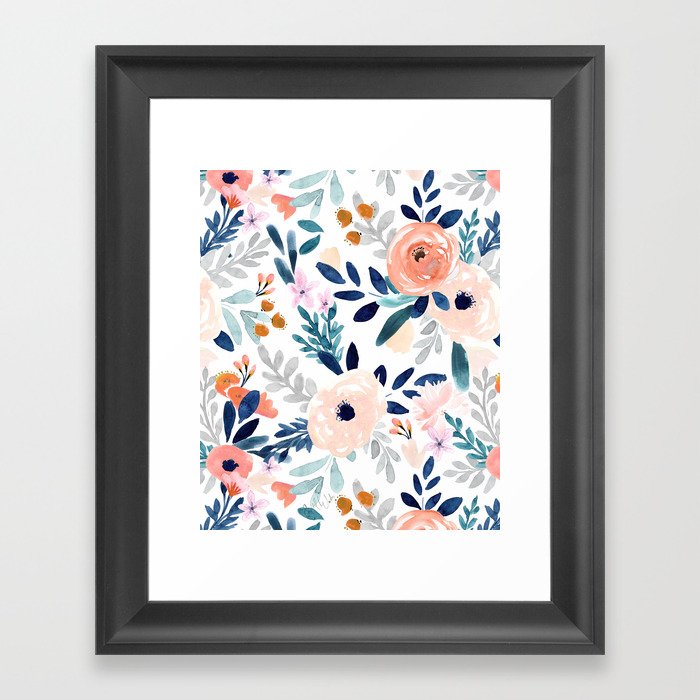Jolene Floral Framed Art Print