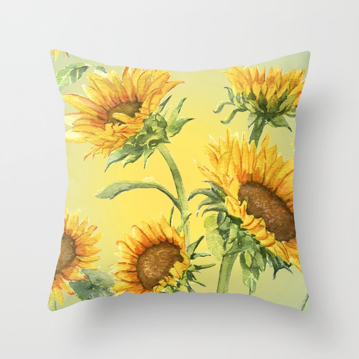 Sunflowers 2 Throw Pillow