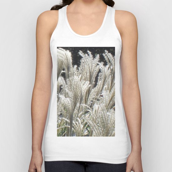 Silver Grass Plumes Unisex Tank Top