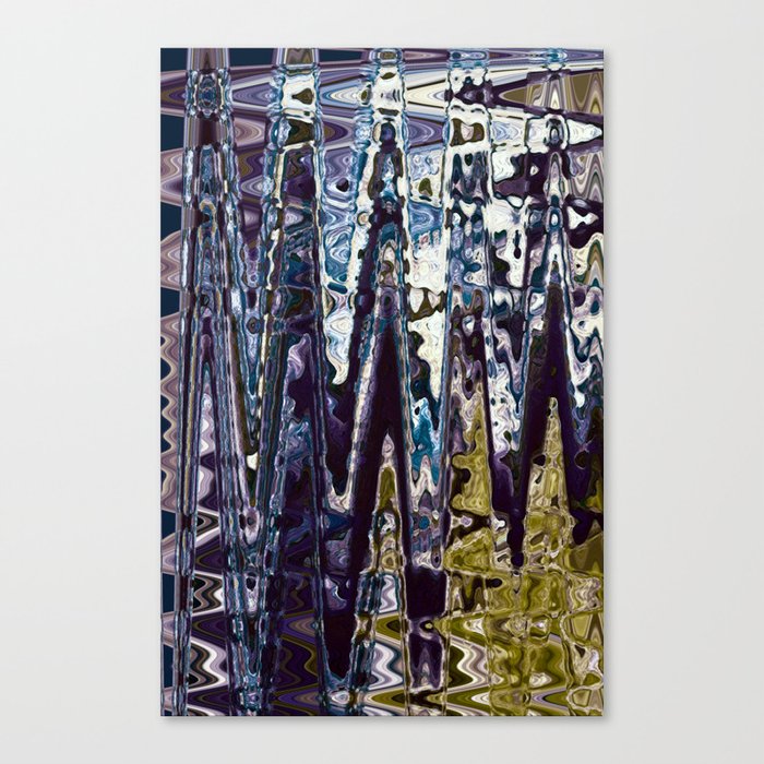 Dark Blue And Green Abstraction Canvas Print