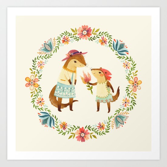 Otterly Grateful Art Print