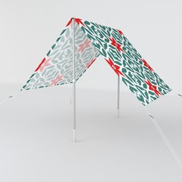 Red and Green Floral Mosaic Sun Shade