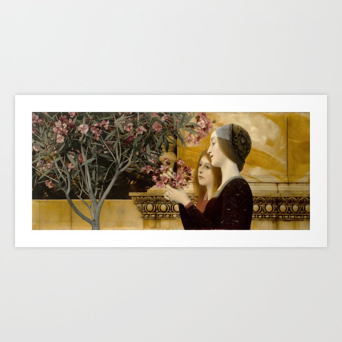 Gustav Klimt "Two Girls With An Oleander" Art Print