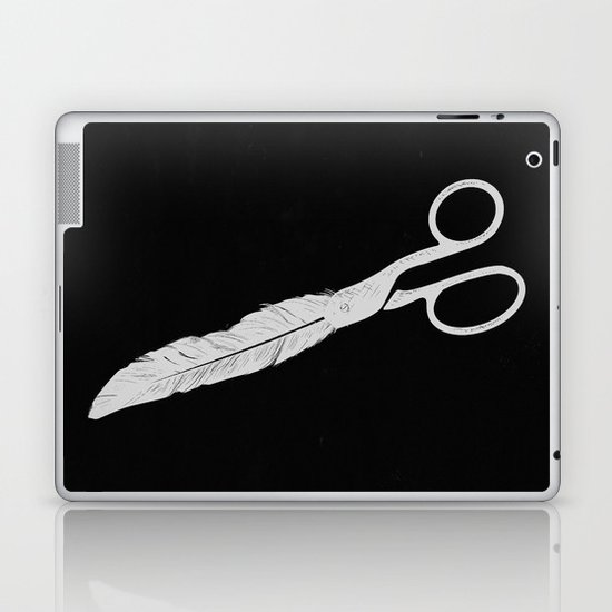 Feathered - On Black. Laptop & iPad Skin