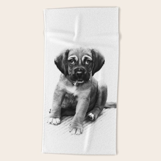 Little dog Beach Towel