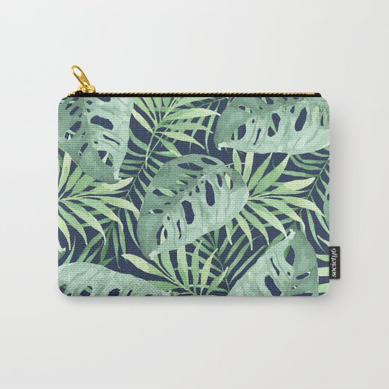 Tropical Branches on Dark Pattern 03 Carry-All Pouch