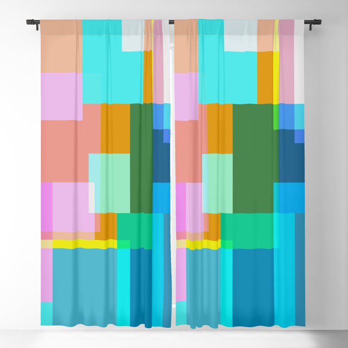 Colorful Geometric Shapes 14  Blackout Curtain