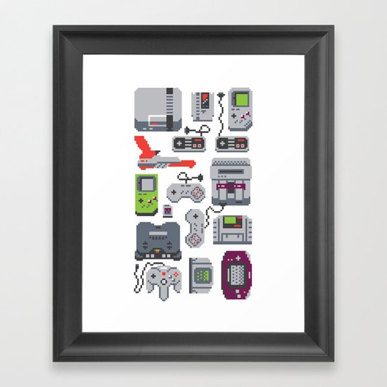 A Pixel of my Childhood Framed Art Print