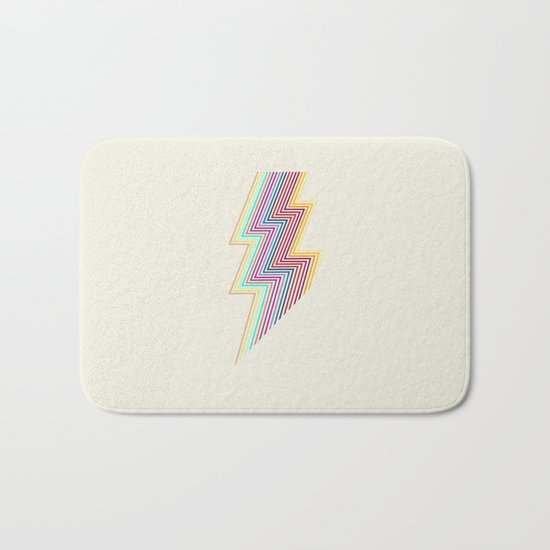 80's lightning Bath Mat